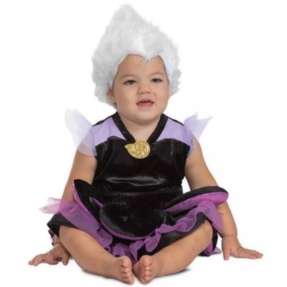 Disney Baby 6M+ Ursula Little Mermaid Halloween Costume Dress Belt & Headpiece